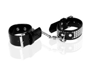 Kajdanki damskie na ręce z kryształkami